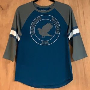 HOT TOPIC HARRY POTTER Ravenclaw 3/4 RAGLAN TEE!